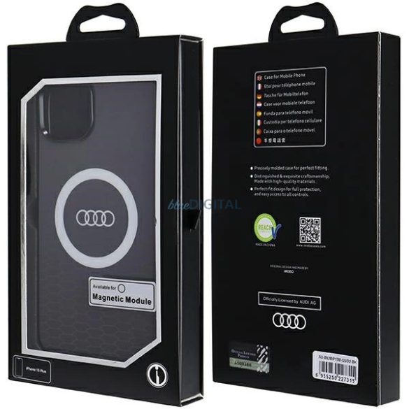 Audi IML Big Logo MagSafe tok iPhone 15 Plus/14 Plus - fekete