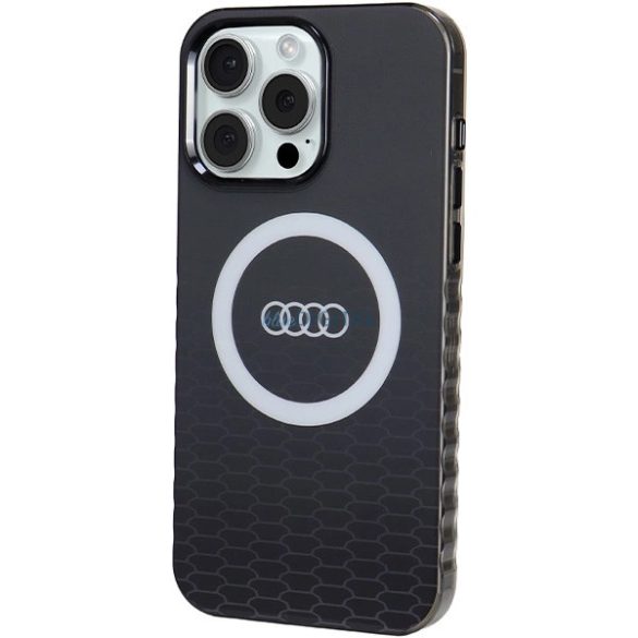 Audi IML Big Logo MagSafe tok iPhone 15 Pro Max - fekete