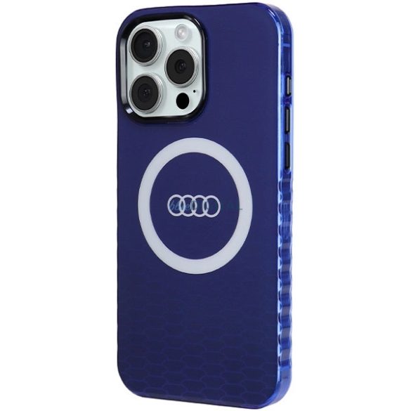 Audi IML Big Logo MagSafe tok iPhone 15 Pro Max - kék