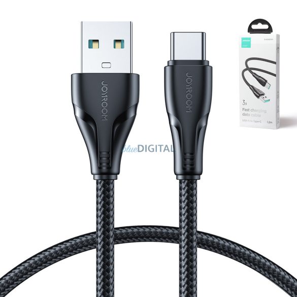 Joyroom USB - USB C 3A kábel Surpass Series gyorstöltéshez és adatátvitelhez 1,2 m fekete (S-UC027A11)