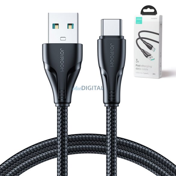 Joyroom USB - USB C 3A kábel Surpass Series gyorstöltéshez és adatátvitelhez 2 m fekete (S-UC027A11)
