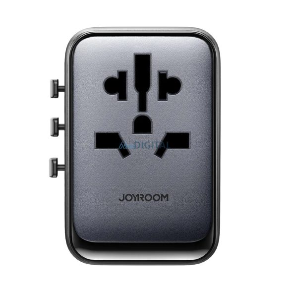 Joyroom JR-TCW02 EU/US/JP/AU/UK/CN univerzális utazó adapter 65W - fekete