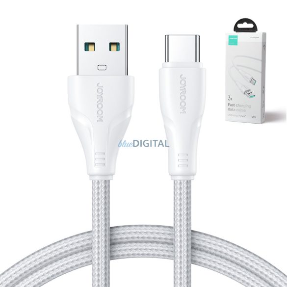 Joyroom USB kábel - USB C 3A Surpass Series gyorstöltéshez és adatátvitelhez 2 m fehér (S-UC027A11)