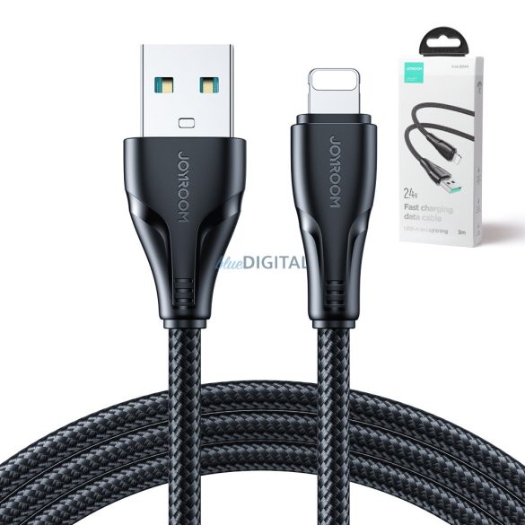 Joyroom USB kábel - Lightning 2.4A Surpass Series 3 m fekete (S-UL012A11)