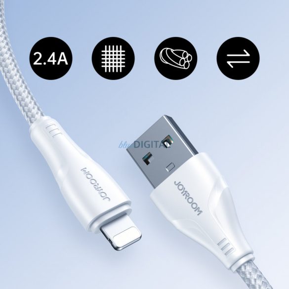 Joyroom USB kábel - Lightning 2.4A 0.25 m fehér (S-UL012A11)