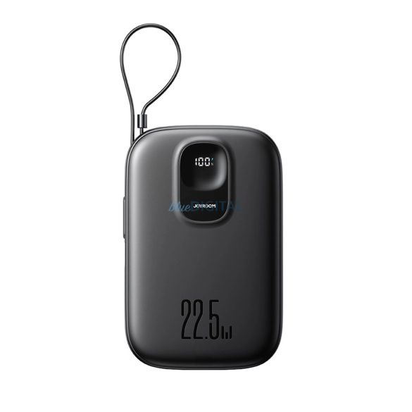 Joyroom JR-PBF18 22.5W 10000mAh Powerbank beépített Lightning kábellel + USB-C kábel 0.25 cm - Fekete