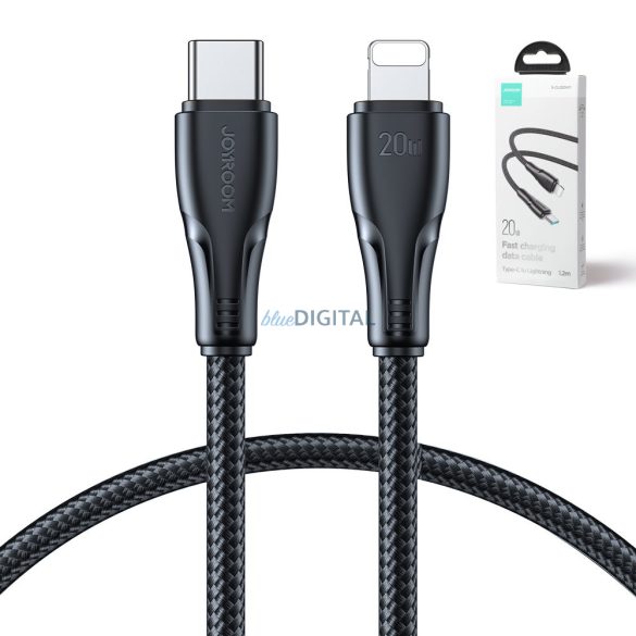 Joyroom USB C - Lightning 20W Surpass Series kábel gyorstöltéshez és adatátvitelhez 1,2 m fekete (S-CL020A11)