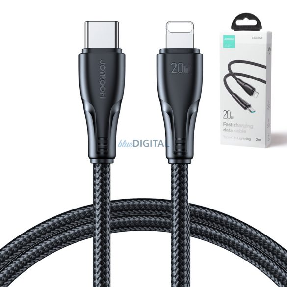 Joyroom USB C - Lightning 20W Surpass Series kábel gyorstöltéshez és adatátvitelhez 2 m fekete (S-CL020A11)