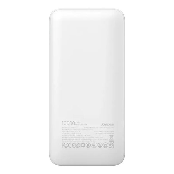 Joyroom JR-PBF12 powerbank 10000mAh 2.4A 2x USB-A 1x USB-C - fehér