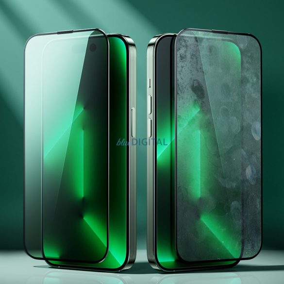 Joyroom Knight zöld üveg iPhone 14 Plus készülékhez teljes képernyőre, kék fény elleni szűrővel (JR-G03)