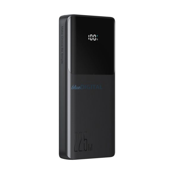 Joyroom JR-PBF19 powerbank 1xUSB-A és 1xUSB-C csatlakozással beépített Type-C és Lightning kábellel 10000mAh 22.5W 3A PD QC - fekete