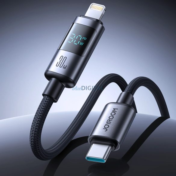 Joyroom S-A16 Pro Prism sorozat 30W USB-C - Lightning kábel kijelzővel 1.2m - Fekete