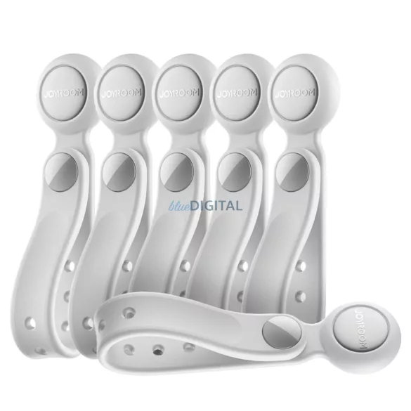 Joyroom JR-ZS422 szilikon kábelkötegelő mágnessel, 6 darabos készlet - fehér