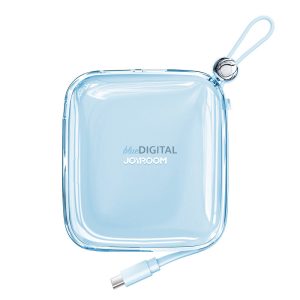 Joyroom powerbank 10000mAh Jelly Series 22.5W beépített USB C kábellel kék (JR-L002)