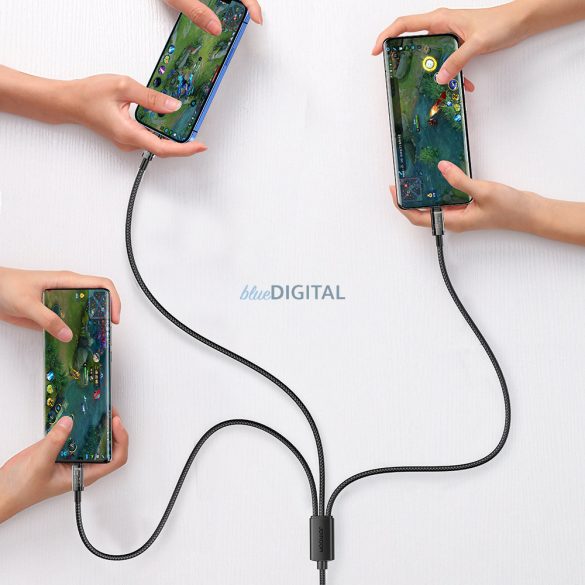 Joyroom 3in1 USB kábel - USB Type C / Lightning / micro USB 3.5 A 1.2m kék (S-1T3015A5)