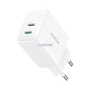 Joyroom JR-TCF12 hálózati töltő 2xUSB-C csatlakozással 20W PD QC3.0 - fehér