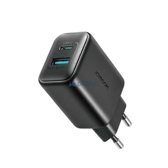 Joyroom JR-TCF13 hálózati töltő 1xUSB-A és 1xUSB-C csatlakozással 25W PD - fekete