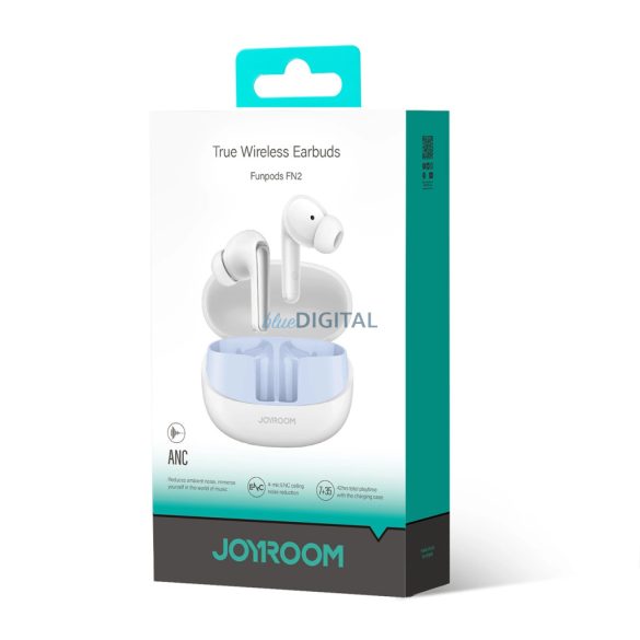 Joyroom JR-FN2 TWS Bluetooth 5.4 vezeték nélküli fülhallgató ANC, IP54 - fehér