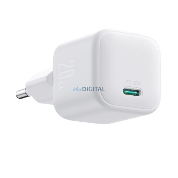 Joyroom JR-TCG08 hálózati töltő 1xUSB-C csatlakozással GaN 20W - fehér