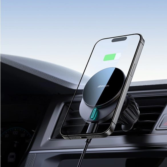 Joyroom JR-ZS409 MagSafe-kompatibilis vezeték nélküli autós töltő 15W - fekete