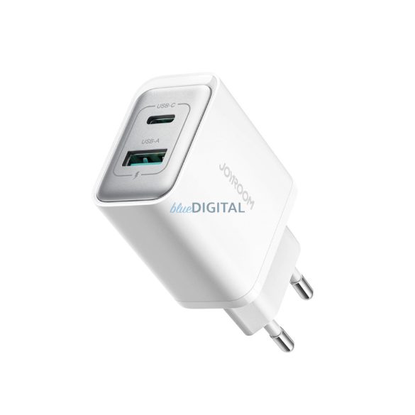 Joyroom JR-TCF15 hálózati töltő 1xUSB-A és 1xUSB-C csatlakozással 30W - fehér