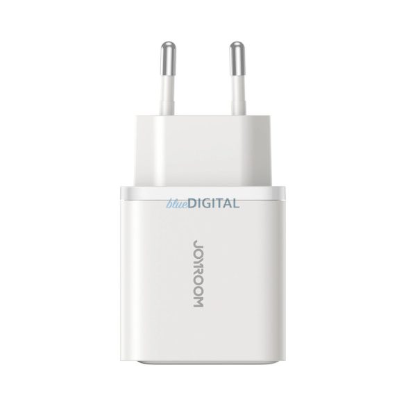 Joyroom JR-TCF15 hálózati töltő 1xUSB-A és 1xUSB-C csatlakozással 30W - fehér