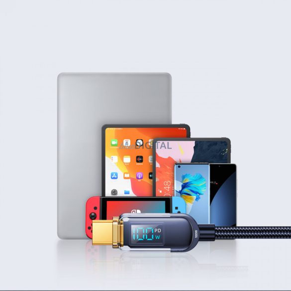 Joyroom USB C - USB C 100W kábel gyorstöltéshez és adatátvitelhez 1,2 m kék (S-CC100A4)