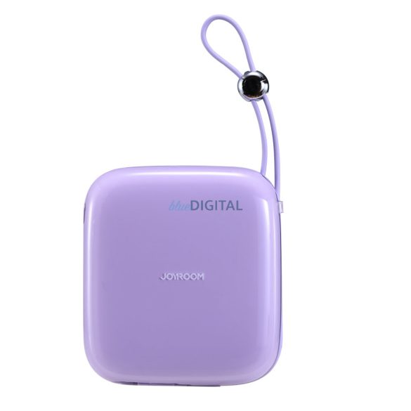 Joyroom powerbank 10000mAh Jelly Series 22.5W beépített Lightning kábellel lila (JR-L003)