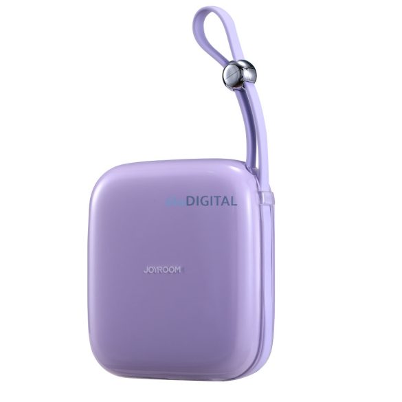 Joyroom powerbank 10000mAh Jelly Series 22.5W beépített Lightning kábellel lila (JR-L003)