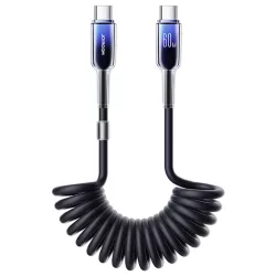   Joyroom S-A43 Crystal-Clear Series Type-C - Type-C kábel 60W 1.5m - fekete