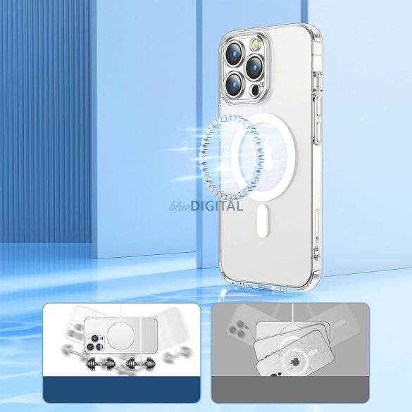 Joyroom 14D mágneses tok Mágneses tok iPhone 14 Pro-hoz MagSafe kompatibilis átlátszó (JR-14D6)