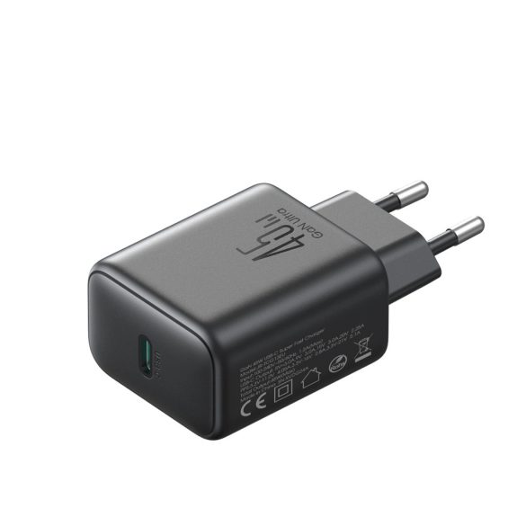 Joyroom JR-TCG13 hálózati töltő 1xUSB-C csatlakozással 45W GaN PD QC - fekete