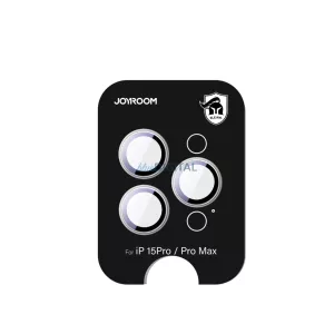 Joyroom JR-MFY0254 kamera lencse védő fólia titánszürke szegéllyel iPhone 15 Pro/15 Pro Max