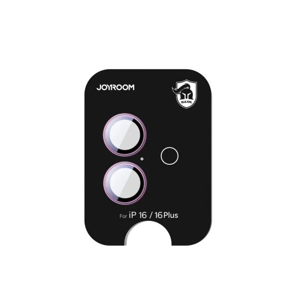 Joyroom JR-MFY0259 kamera lencse védő fólia rózsaszín szegéllyel iPhone 16/16 Plus