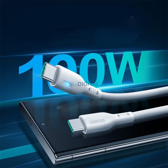 USB C - USB C kábel 100W 1.2m Joyroom S-CC100A13 - fehér