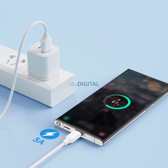 Joyroom töltő / adatkábel USB - USB Type C 3A 1m fekete (S-UC027A9)