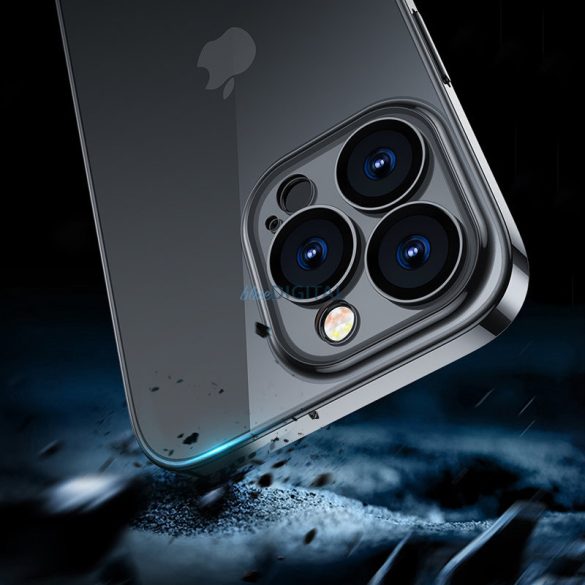 Joyroom 14Q tok iPhone 14 Plus tok fém kerettel fekete (JR-14Q3-fekete)