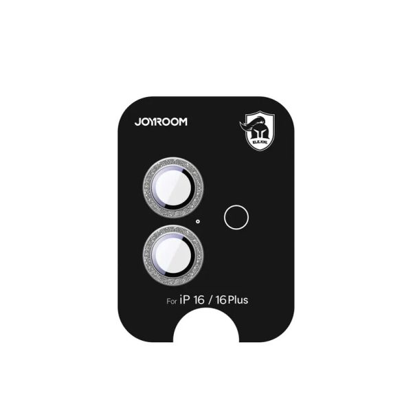 Joyroom JR-MSF0299 kamera lencse védő fólia ezüst színű szegéllyel iPhone 16/16 Plus