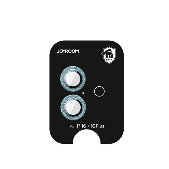 Joyroom JR-MSF0301 kamera lencse védő fólia zöld szegéllyel iPhone 16/16 Plus
