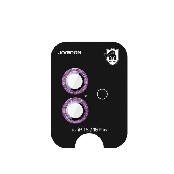 Joyroom JR-MSF0302 kamera lencse védő fólia rózsaszín szegéllyel iPhone 16/16 Plus