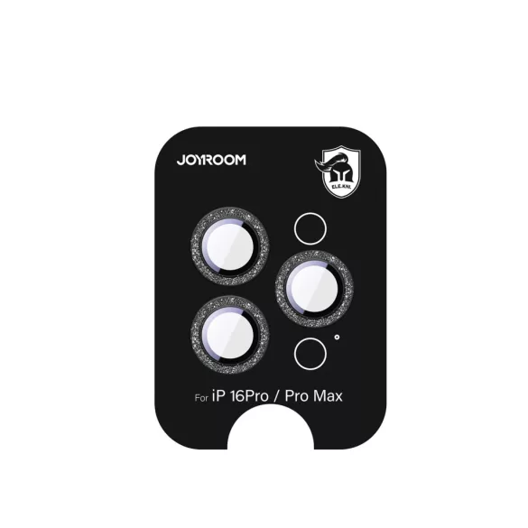 Joyroom JR-MSF0303 kamera lencse védő fólia fekete szegéllyel iPhone 16 Pro/16 Pro Max