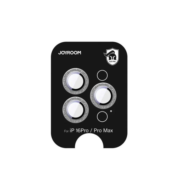 Joyroom JR-MSF0304 kamera lencse védő fólia ezüst színű szegéllyel iPhone 16 Pro/16 Pro Max