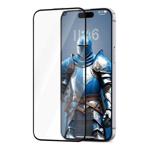 Joyroom JR-MKN0312 Corning Eyecare kékfényszűrős edzett üveg fekete szegéllyel iPhone 16 Pro