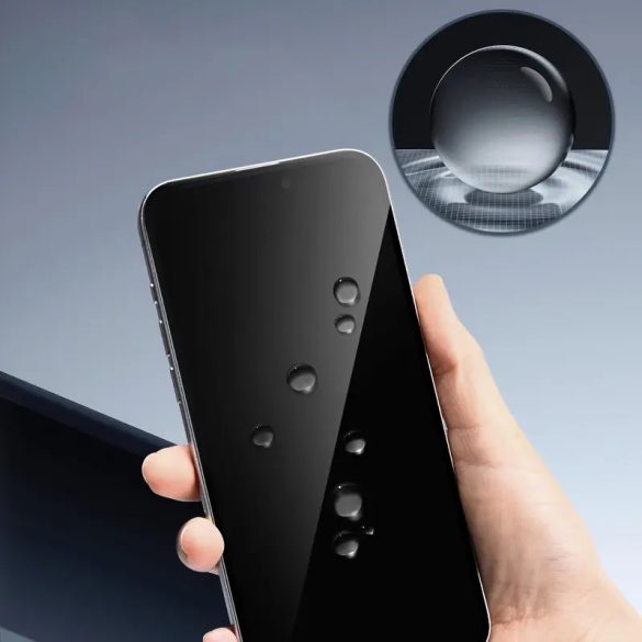 Joyroom JR-MKN0314 Corning Eyecare kékfényszűrős edzett üveg fekete szegéllyel iPhone 16 Pro Max