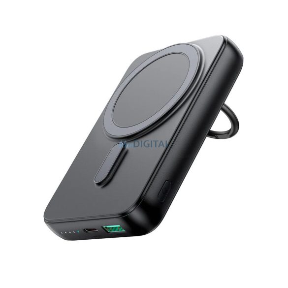 Vezeték nélküli powerbank 10000mAh Joyroom JR-W050 20W MagSafe gyűrű és állvány - fekete
