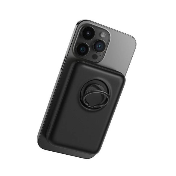 Vezeték nélküli powerbank 10000mAh Joyroom JR-W050 20W MagSafe gyűrű és állvány - fekete