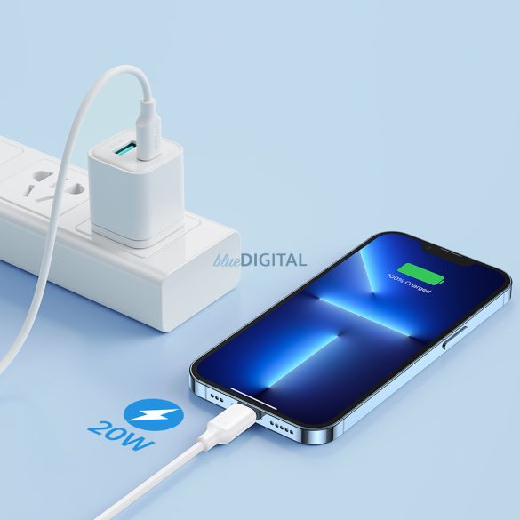 Joyroom kábel USB-C - Lightning 480Mb/s 20W 0.25m fehér (S-CL020A9)