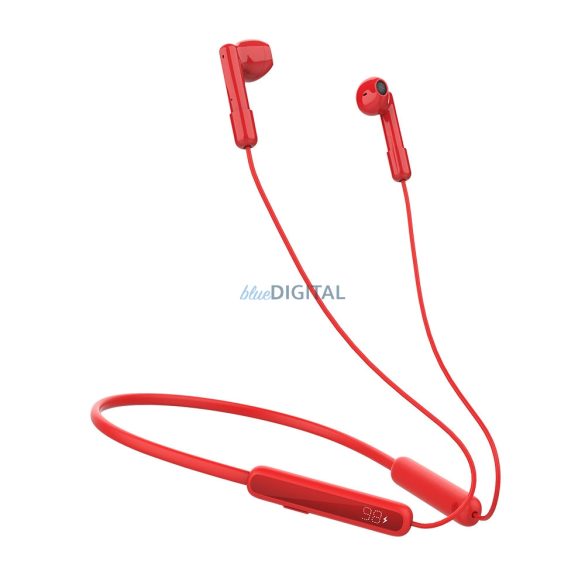 Joyroom JR-DS1 vezeték nélküli sport fejhallgató - piros