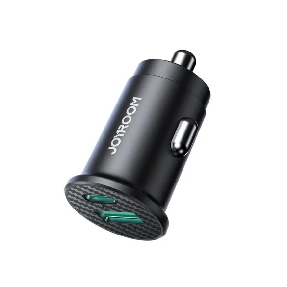 Joyroom JR-CCN16 autós töltő 1xUSB-A és 1xUSB-C csatlakozással 15W - fekete