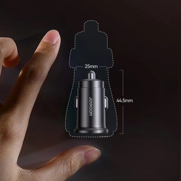 Joyroom JR-CCN16 autós töltő 1xUSB-A és 1xUSB-C csatlakozással 15W - fekete